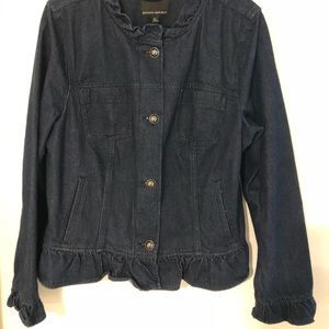 Banana Republic Denim Ruffle Jacket